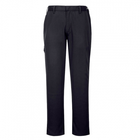Imbracaminte de lucru - Pantaloni ignifugati de sudura Portwest FR64,  43% bumbac, 30% viscoza, 20% acrilic, 6% para aramida, 1% fibra de carbon, 360 gr/mp