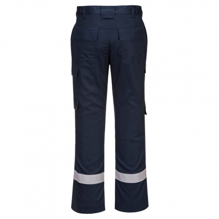 Pantaloni ignifugi cu benzi reflectorizante Portwest FR401 BIZFLAME, 99% bumbac, 1% fibra de carbon, 210 gr/mp [1]