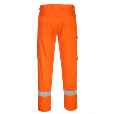 Pantaloni ignifugi cu benzi reflectorizante Portwest FR401 BIZFLAME, 99% bumbac, 1% fibra de carbon, 210 gr/mp [1]