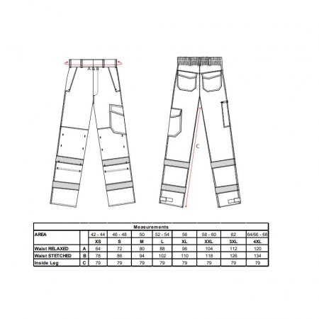 Pantaloni ignifugi cu benzi reflectorizante Portwest MODAFLAME MV26, 60% modacrilic, 39% bumbac, 1% fibre Carbon, 280g [1]
