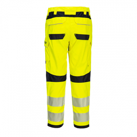 Pantaloni ignifugi reflectorizanti dama Portwest FR409, 60% modacrilic, 39% bumbac, 1% fibre carbon, 280 gr/mp [1]