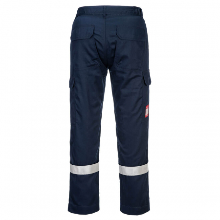 Pantaloni ignifugi reflectorizanti Portwest FR412, 99% bumbac, 1% fibra de carbon, 210 gr/mp [1]