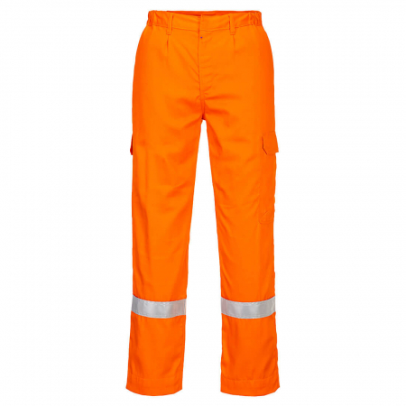 Pantaloni ignifugi reflectorizanti Portwest FR412, 99% bumbac, 1% fibra de carbon, 210 gr/mp [0]