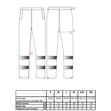 Pantaloni in talie impermeabili Portwest IONA F441, cu benzi reflectorizante, 100% poliester, 210g [1]