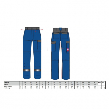 Pantaloni ignifugi Portwest BIZFLAME ULTRA FR06, bicolori, 80% bumbac, 19% poliester, 1% fibra de carbon, 340g [1]
