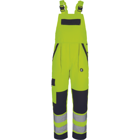 Pantaloni pieptar reflectorizanti - Pantaloni pieptar cu benzi reflectorizante Cerva MAX NEO HV, tercot 65/35, 250 gr/mp