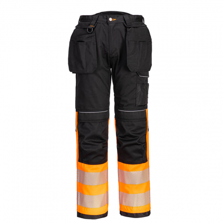 Imbracaminte de lucru - Pantaloni de lucru in talie cu benzi reflectorizante Portwest HOLSTER PW307 PW3, 65% poliester, 35% bumbac, 300g
