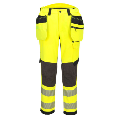 Pantaloni talie reflectorizanti - Pantaloni reflectorizanti cu buzunare detasabile Portwest EV448, 94% poliester, 6% elastan, 230 gr/mp