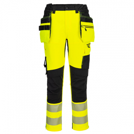 Imbracaminte de lucru - Pantaloni reflectorizanti in talie Portwest DX454, 65% poliester, 33% bumbac, 2% elastan, 235 gr/mp