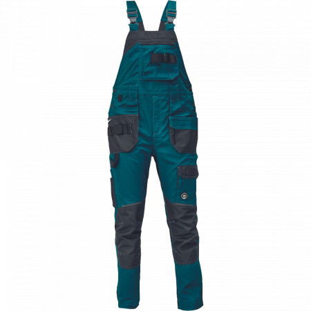 Pantaloni salopeta cu pieptar Cerva DAYBORO, 62% bumbac, 35% poliester, 3% elastan, 260 gr/mp