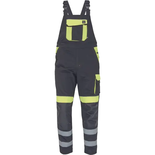 Imbracaminte de lucru - Pantaloni salopeta cu pieptar Cerva MAX VIVO REFLEX, 65% poliester, 35% bumbac, 250 gr/mp