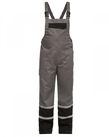 Pantaloni pieptar reflectorizanti - Pantaloni salopeta cu pieptar MADEIRA, 65% poliester, 35% bumbac, 240 gr/mp