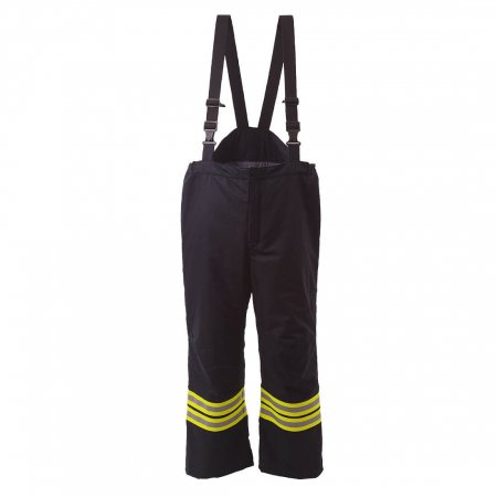 Imbracaminte de lucru - Pantaloni salopeta cu pieptar pentru pompieri Portwest FB31, 60% DuPont Nomex, 40% Lenzing FR Viscose, 260 gr/mp