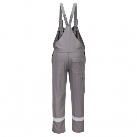 Pantaloni salopeta cu pieptar Portwest FR418 Chemical Resistant, 99% bumbac, 1% fibra de carbon, 280 gr/mp [1]