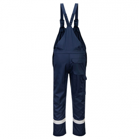Pantaloni salopeta cu pieptar Portwest FR418 Chemical Resistant, 99% bumbac, 1% fibra de carbon, 280 gr/mp [1]