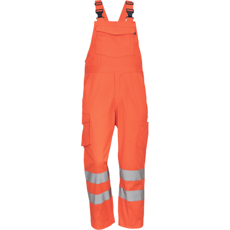 Imbracaminte REFLECTORIZANTA - Pantaloni salopeta cu pieptar reflectorizanti GANDIA H, 50% bumbac, 50% poliester, 200 g/mp