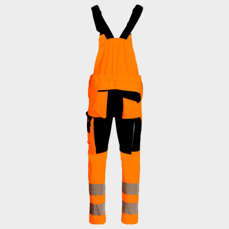 Pantaloni salopeta cu pieptar reflectorizanti Stenso REVOLT HV 4STRETCH, 100% poliester, 280 gr/mp [4]