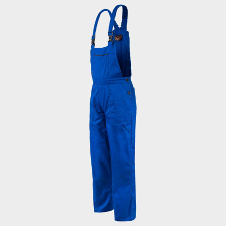 Pantaloni salopeta cu pieptar Stenso PLUTON ROYAL BLUE, tercot 35/65, 195 gr/mp [2]
