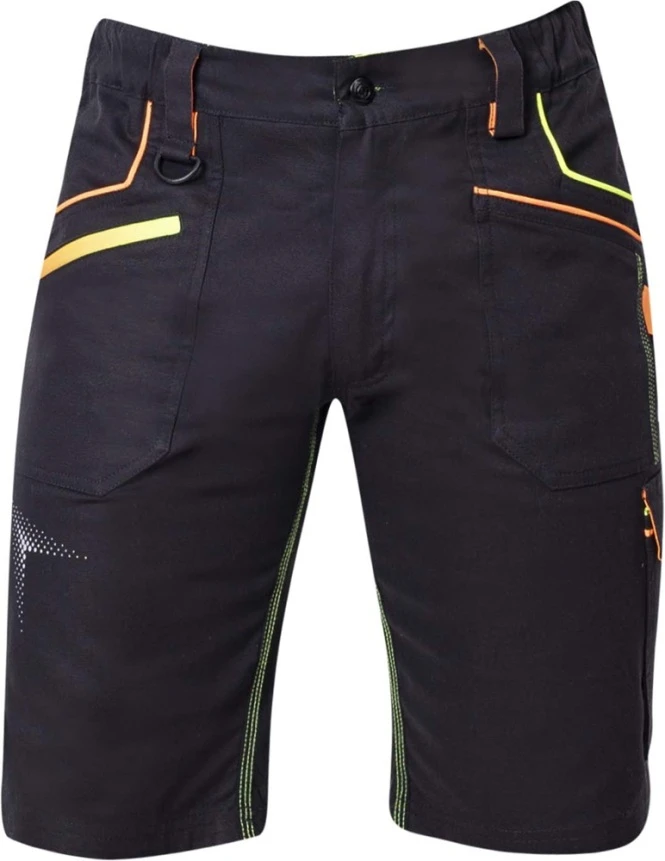 Imbracaminte de lucru - Pantaloni scurti de lucru Ardon CREATRON neon, 98% bumbac, 2% elastan, 250 gr/mp