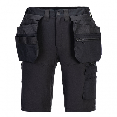 Imbracaminte de lucru - Pantaloni scurti de lucru Portwest DX451, 93% poliester, 7% elastan, 270 gr/mp