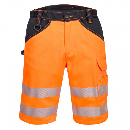 Imbracaminte de lucru - Pantaloni scurti reflectorizanti Portwest PW3 PW348, 65% poliester, 35% bumbac, 300g