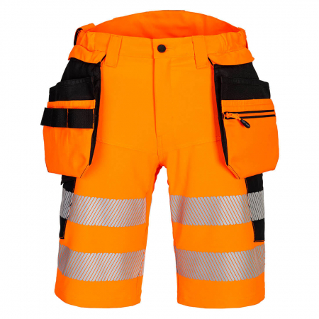 Pantaloni scurti reflectorizanti - Pantaloni scurti reflectorizanti Portwest DX446, 92% poliester, 8% elastan, 240 gr/mp
