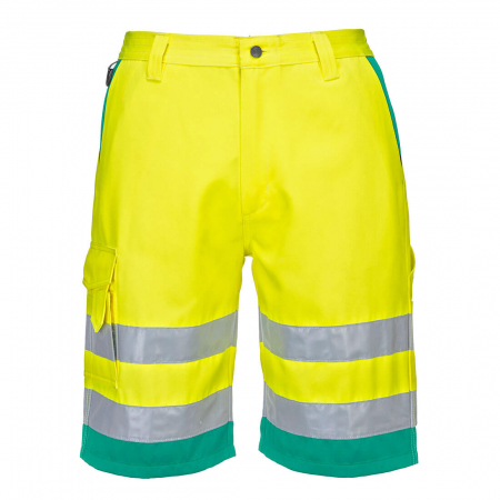 Imbracaminte de lucru - Pantaloni scurti reflectorizanti Portwest L043, 65% poliester, 35% bumbac, 190 gr/mp