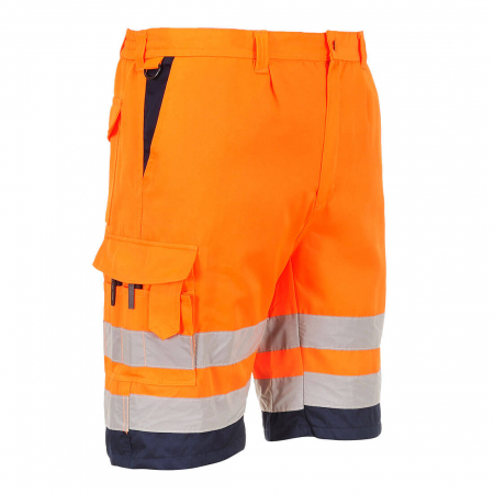 Pantaloni scurti reflectorizanti - Pantaloni scurti reflectorizanti Portwest L043, 65% poliester, 35% bumbac, 190 gr/mp