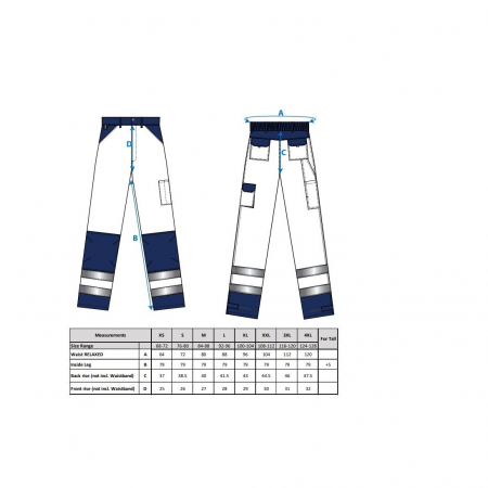 Pantaloni reflectorizanti Portwest LYON TX51, 65% poliester, 35% bumbac, 245 gr/mp [1]