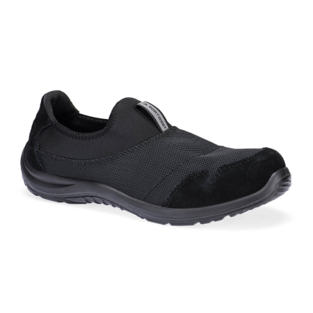 Pantofi de protectie cu bombeu si lamela (S1P) - Pantofi antistatici de protectie Portwest FT55 SLIP ON S1P SR FO ESD, cu bombeu metalic si lamela
