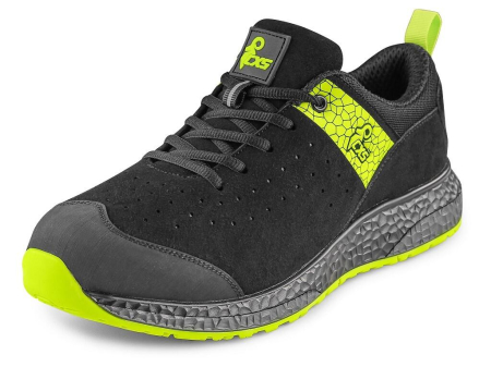 Pantofi de lucru S3 cu bombeu si lamela, piele hidrofobizata - Pantofi de protectie Canis CXS 2128 FIBELINE DORSATA S3S FO SR SC HRO, cu bombeu din compozit si lamela