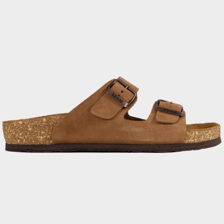 Papuci | Saboti | Sandale - Papuci cu talpa din pluta Leon LADY, piele naturala cu talpa PU