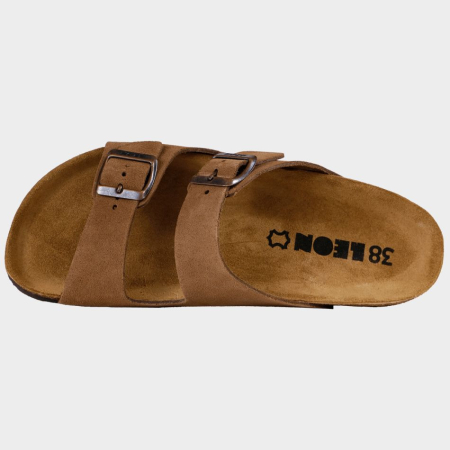 Papuci cu talpa din pluta Leon LADY, piele naturala cu talpa PU [3]