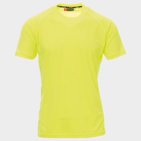 Tricouri clasice - Tricou clasic cu maneca scurta Payper RUNNER FLUO, 100% poliester, 150 gr/mp