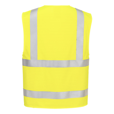 Vesta antistatica reflectorizanta FR615 Bizflame Hi-Vis FR, 98% poliester 2% fibra de carbon, 120 gr/mp [1]