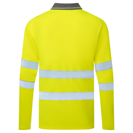 Tricou polo cu maneca lunga reflectorizant Portwest ES277 ES1 ESSENTIAL Hi-Vis, 100% poliester, 175 gr/mp [1]