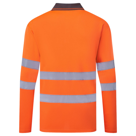 Tricou polo cu maneca lunga reflectorizant Portwest ES277 ES1 ESSENTIAL Hi-Vis, 100% poliester, 175 gr/mp [1]