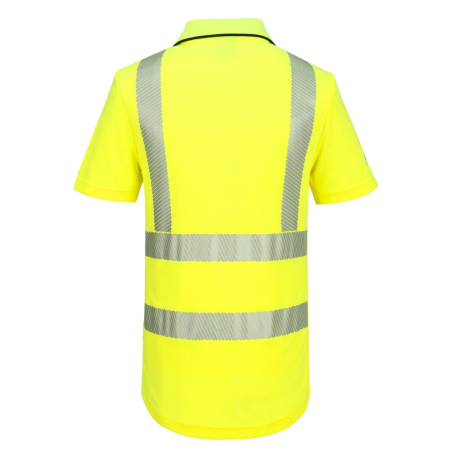 Tricou polo reflectorizant Portwest KX3 Hi-Vis ZIP S/S, 100% poliester, 150 gr/mp [1]