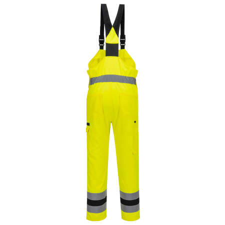 Pantaloni salopeta cu pieptar reflectorizanti Portwest WX2 ECO STRETCH, 65% poliester reciclat, 35% bumbac, 245 gr/mp [1]