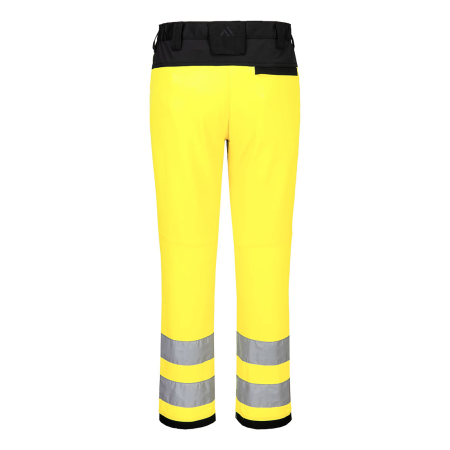 Pantaloni de lucru reflectorizanti Portwest CD857 Hi-Vis LIGHTWEIGHT, 93% poliester reciclat, 7% elastan, 195 gr/mp [1]