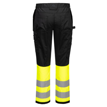 Pantaloni de lucru cu benzi reflectorizante Portwest WX2 ECO Hi-Vis Class 1, 65% poliester reciclat, 35% bumbac, 245 gr/mp [1]