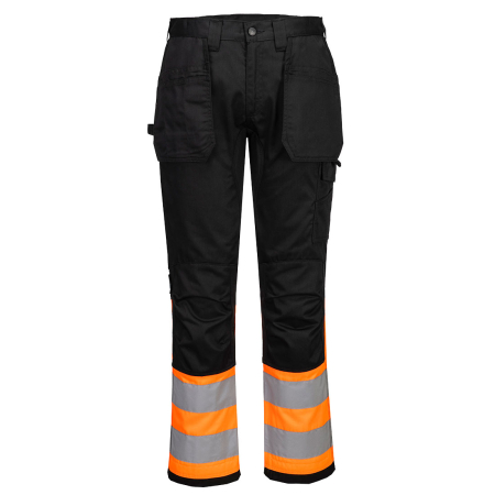 Pantaloni de lucru cu benzi reflectorizante Portwest WX2 ECO Hi-Vis Class 1, 65% poliester reciclat, 35% bumbac, 245 gr/mp [0]