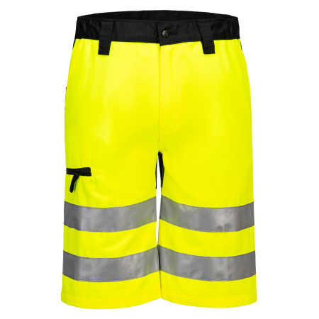 Pantaloni scurti reflectorizanti - Pantaloni scurti reflectorizanti Portwest WX2 ECO Hi-Vis, 65% poliester reciclat, 35% bumbac, 245 gr/mp