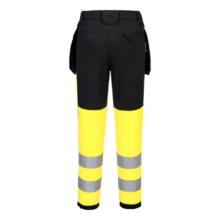 Pantaloni de lucru reflectorizanti dama Portwest CD847 WX2 Hi-Vis LIGHTWEIGHT, 93% poliester reciclat, 7% elastan, 195 gr/mp [1]