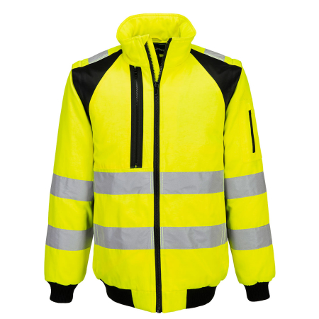 Imbracaminte REFLECTORIZANTA - Jacheta reflectorizanta de iarna Portwest CD898 PILOT Hi-Vis 2-in-1, 55% bumbac, 45% poliester, 240 gr/mp