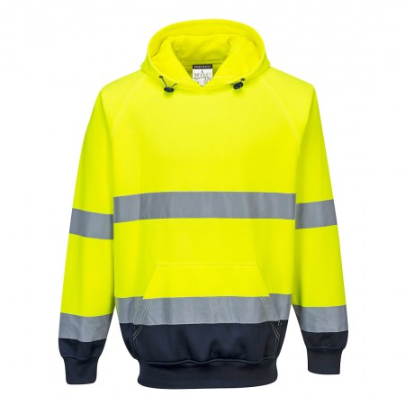 Imbracaminte de lucru - Hanorac reflectorizant Portwest B316, bicolor, 65% poliester, 35% bumbac, 300 gr/mp