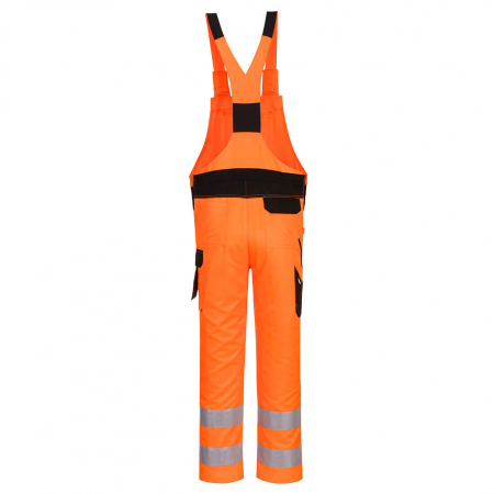 Pantaloni salopeta cu pieptar reflectorizanti Portwest PW2 PW244, 65% poliester, 35% bumbac, 245 gr/mp [2]