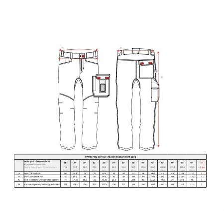 Pantaloni de lucru in talie Portwest SERVICE PW2 PW240, 65% poliester, 35% bumbac, 245g [1]
