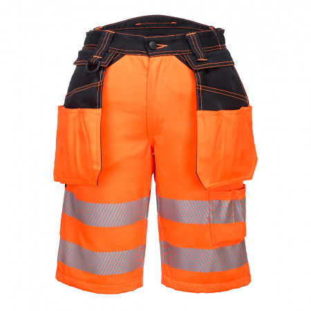 Imbracaminte de lucru - Pantaloni scurti reflectorizanti Portwest PW343 PW3 HOLSTER, 65% poliester, 35% bumbac, 300g