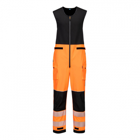 Imbracaminte de lucru - Salopeta impermeabila cu benzi reflectorizante Portwest T150 PW3 Hi-Vis RAIN SALOPETTES